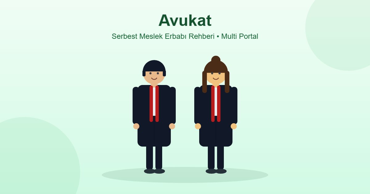 Serbest meslek erbabı avukat - cübbeli bay ve bayan avukat