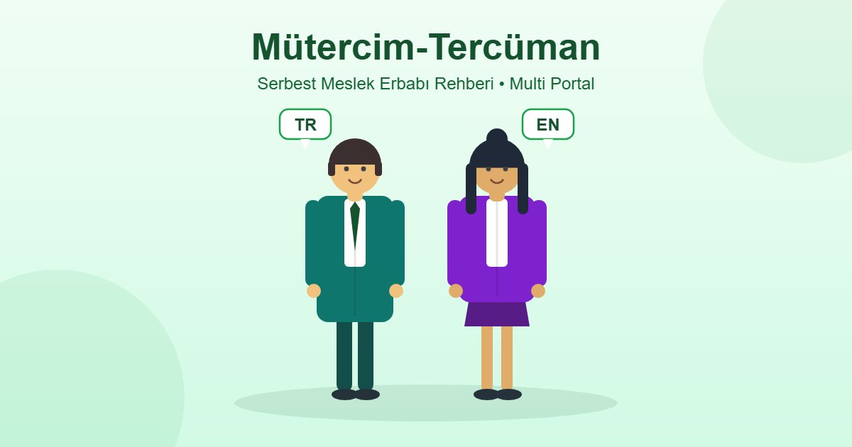 Serbest meslek erbabı mütercim tercüman - resmi kıyafetli bay ve bayan çevirmen