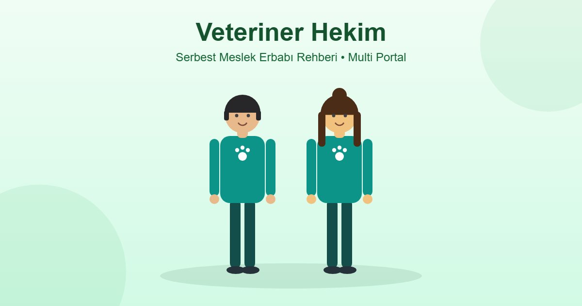 Serbest meslek erbabı veteriner hekim - üniformalı bay ve bayan veteriner