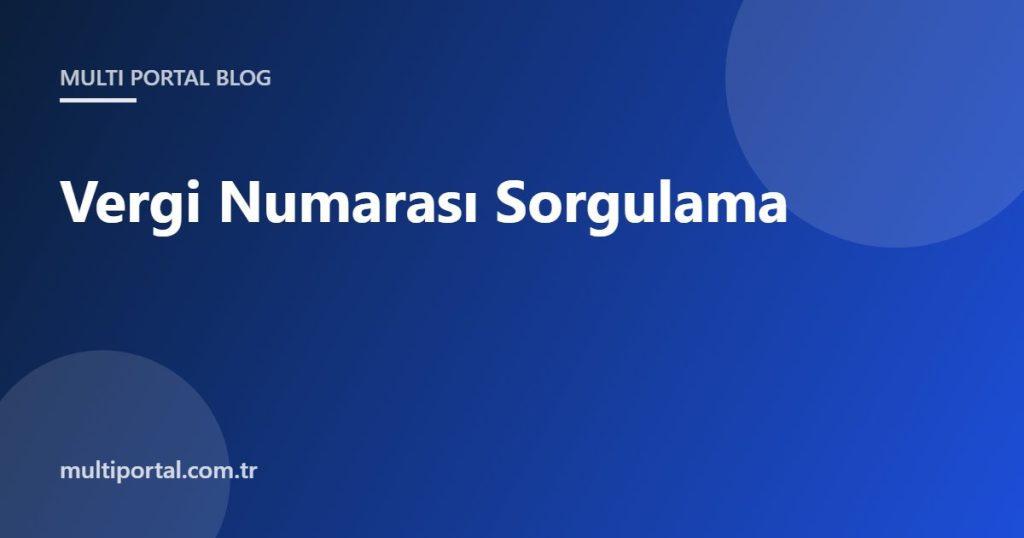 Vergi numarası sorgulama rehberi kapak görseli