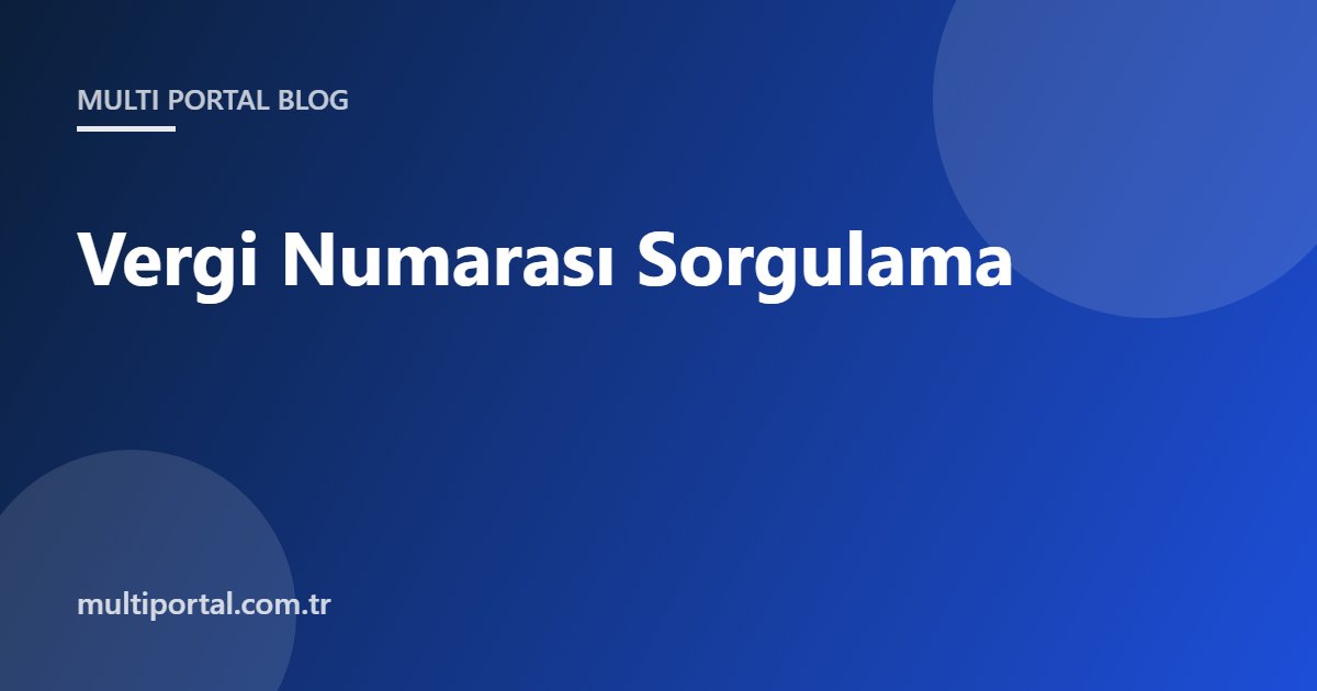 Vergi numarası sorgulama rehberi kapak görseli